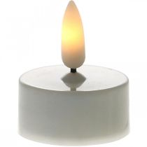 Teplé bílé LED čajové svíčky Flame Effect LED světla Umělé svíčky Ø3,6 cm Sada 6 ks