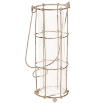 položky Zahradní lucerna, kovová větrná lampa Ø8,5 cm V23/18,5/14,5 cm, sada 3 kusů