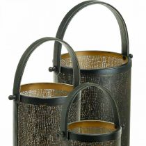 položky Dekorativní lucerny, vzor kovových otvorů pro lucerny H35,5/31/25cm sada 3 ks