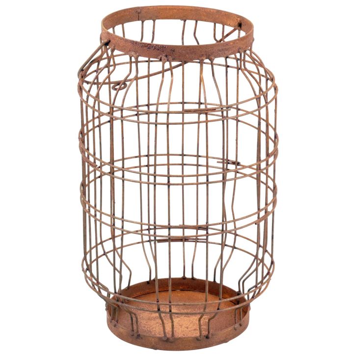 položky Zahradní lucerna kovová patinovaná rukojeť vintage Ø19,5cm