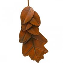 Podzimní dekorace listy kovového vzhledu rzi L20cm 4ks