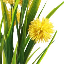 Umělé květiny koule květina allium okrasná cibule umělá žlutá 45cm