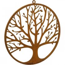 Nástěnná dekorace strom života patina ozdobný prsten kovový prsten Ø38cm
