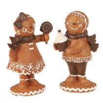 položky Gingerbread Man Perníková žena Vánoční Hnědá H11cm 2ks