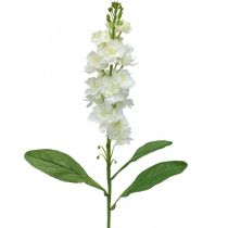 položky Levkoje Bílá umělá květina Umělá stonková květina 78cm