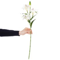 položky Umělý květ lilie, realistická replika, odolná dekorace do obytných prostor, 66 cm, 2 kusy