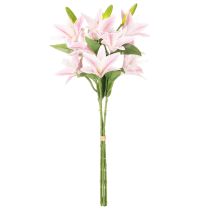 položky Umělý květ lilie, stonek, dekorace, 68 cm, 3 kusy