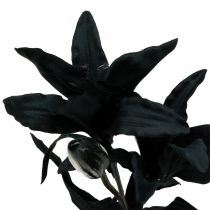 Umělý květ lilie černá 84cm