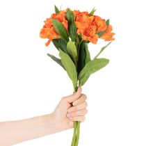 položky Umělý květ pomeranče Alstroemeria, umělá kytice, 75 cm, 3 kusy