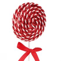 položky Lízátko vánoční dekorace červená bílá pěna na lízátko H30cm 2ks