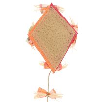 položky Zábavný dekorativní drak na zavěšení oranžový 18×26cm 2ks