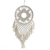 položky Macrame lapač snů krémová nástěnná dekorace 29×72cm