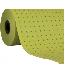 Manžetový papír hedvábný papír mechové zelené tečky 25cm 100m