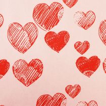 položky Manžetový papír hedvábný papír růžové srdce 25cm 100m