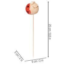 položky Zahradní kolíky ve tvaru berušky, dekorativní poutač pro zahradní dekoraci, 25 cm, 4 kusy