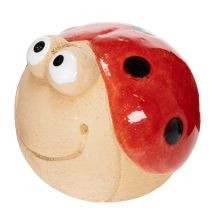 položky Dekorativní keramická figurka berušky pro veselou dekoraci zahrady a parapetů, 7 cm, 3 díly