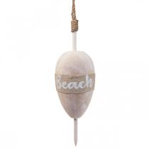 Námořní dekorační bójka, závěsná dekorační deko bójka “Beach” 27×8,5cm