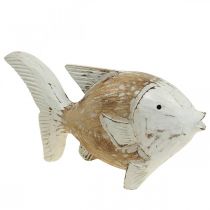 Námořní dekorace rybí dřevo dřevěná ryba shabby chic 28×15cm