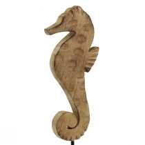 položky Námořní dekorace mořský koník na stojanu přírodní mangové dřevo 29,5cm