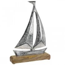 Námořní dekorace, ozdobná plachetnice kov, ozdobná loď V26cm