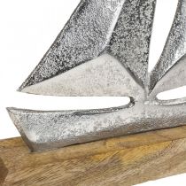 Námořní dekorace, ozdobná plachetnice kov, ozdobná loď V16,5cm