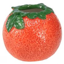 Středomořská dekorativní oranžová váza květináč keramický Ø9cm