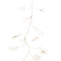 položky Kovová květinová dekorace girlanda, drát na květinový věnec, letní dekorace, dekorace na zeď, zlatá, 110 cm