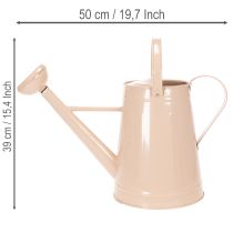 položky Kovová dekorativní konev na zalévání, pískově zbarvený vintage design, na rostliny a sušené květiny, 50×22,5×39 cm