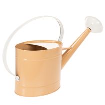 položky Kovová dekorativní konev na zalévání, vintage vzhled, světle hnědá, 52,5 cm - květináč na dekoraci stolu a letní dekoraci