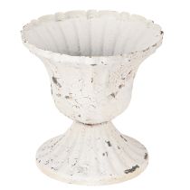 Kovový ozdobný šálek Small Shabby Chic White Ø8,5cm V8cm 2ks