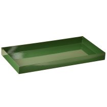 položky Kovový dekorativní podnos obdélníkový kovový podnos zelený 30×15cm