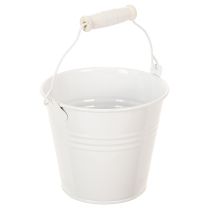 položky Kovové kbelíky, bílé, Ø12cm, V10cm, 8 kusů