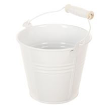 položky Kovové kbelíky, bílé, Ø12cm, V10cm, 8 kusů