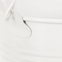 položky Kovové kbelíky, bílé, Ø12cm, V10cm, 8 kusů