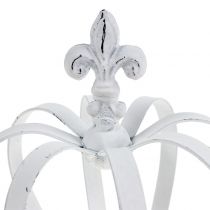 položky Kovová korunka bílá Ø13cm H17,5cm