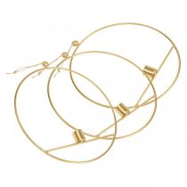 položky Svícen k zavěšení zlatý kovový ozdobný prsten Ø25cm 3ks