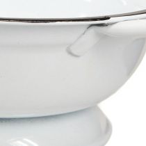položky Kovová dekorativní miska, bílá a černá, Ø16,5 cm, V6,5 cm, 4 kusy