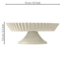 položky Dekorativní kovový talíř šedý s podstavcem, kovový talíř Ø14cm, 2 ks