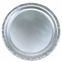 položky Dekorační talíř kov stříbrný lesklý Ø36cm V3cm