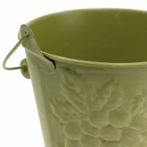 položky Dekorativní vědro ovoce umyté žlutá, oranžová, zelená Ø15cm H14cm sada 3ks