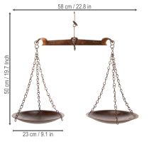 položky Dekorace v měřítku v nostalgickém designu do kuchyně a obývacího pokoje, vintage nádech, 58 cm