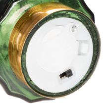 položky Skleněný vánoční stromeček s LED světly, stolní dekorace, Vánoce, 13 cm, 2 kusy