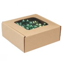 položky Mini vánoční koule skleněné na drátě zelené Ø1,5cm 140 ks