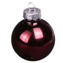 položky Mini skleněné koule na Vánoce v Berry Ø3cm 22 ks