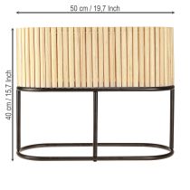 položky Mini vyvýšený záhon, dřevěný oválný květináč do zahrady, 50×20 cm, výška 40 cm