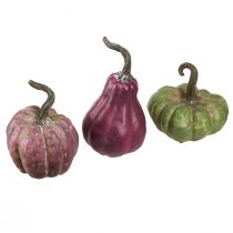Mini dýňová dekorace Green Berry podzimní dekorace Assorted 7,5/9/11cm 3 ks