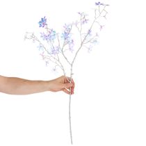 položky Umělá kvetoucí větev s duhovými květy, 80 cm