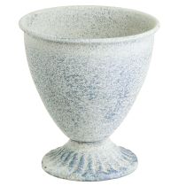 položky Mini trofejní váza kalich kov bílá modrá H11,5cm 2ks