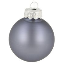 položky Mini vánoční koule skleněné modré matné metalické Ø4cm 24 ks