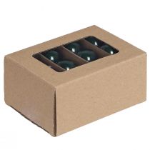 položky Mini vánoční koule skleněné zelené smaltované Ø3cm 22 ks